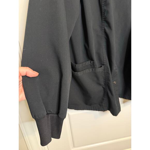 Cherokee Black Lab coat Scrubs Size Large Snap front Jacket Medical - Picture 6 of 9